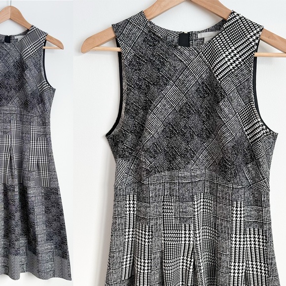 H&M grey plaid tartan mix skater dress - Picture 8 of 8